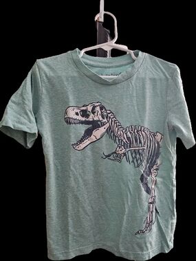 JumpingBeans Mint Green Dinosaur Skeleton Tee